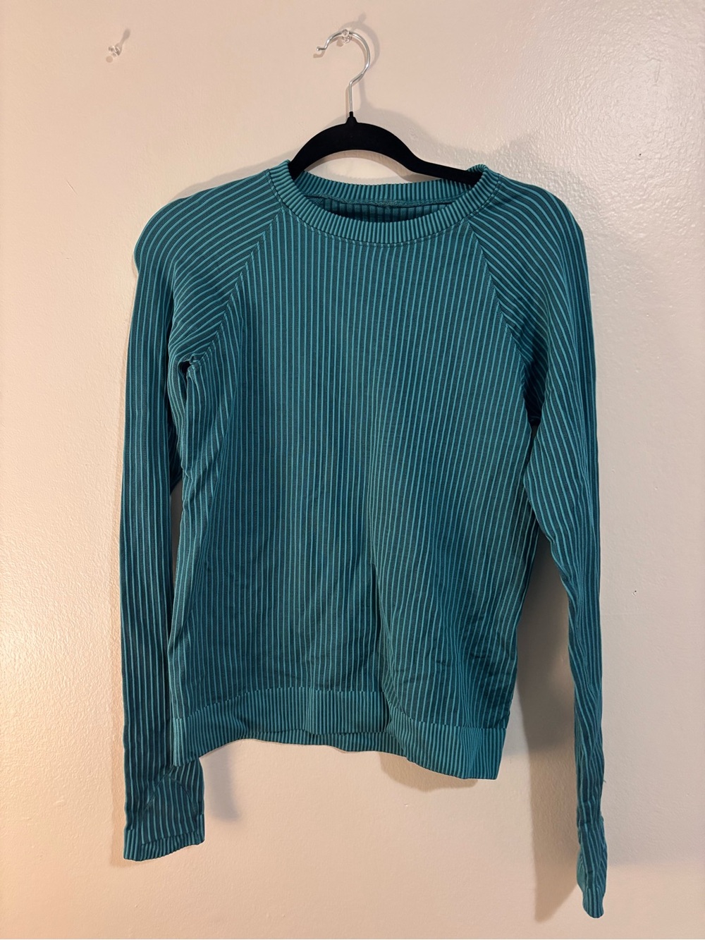 lululemon athletica Teal Ribbed Long Sleeve Crew